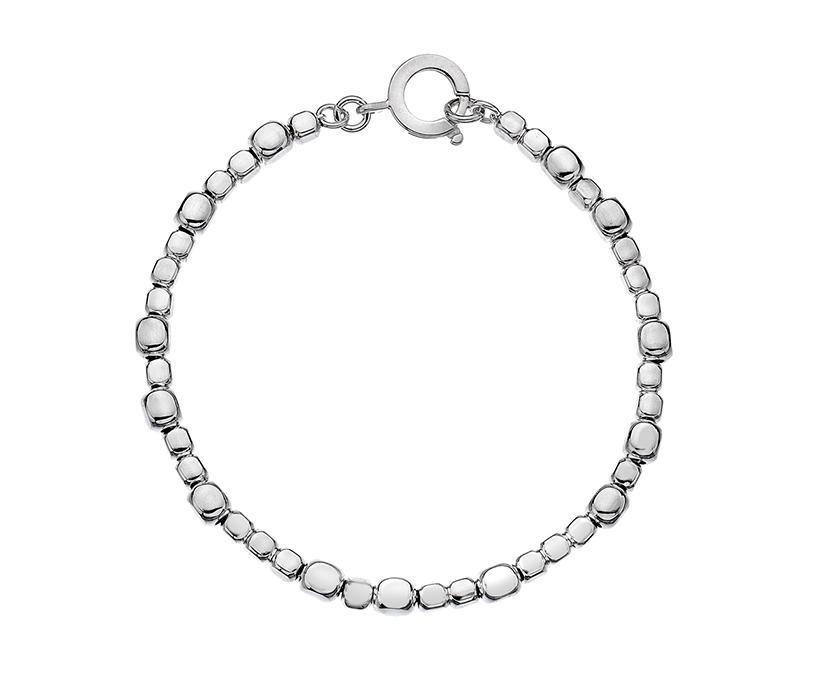 Sterling Silver 925 Cube Beads Bracelet 19 cm - NiaYou Jewellery