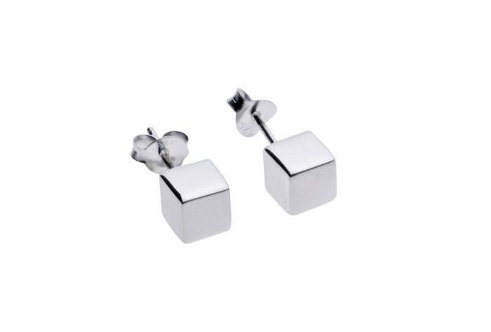 Sterling Silver 925 Cube Stud Earrings - NiaYou Jewellery