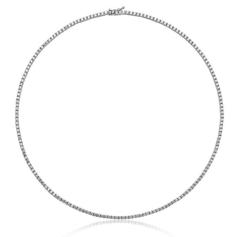 Sterling Silver 925 Cubic Zirconia Claw Set Tennis Necklace - NiaYou Jewellery