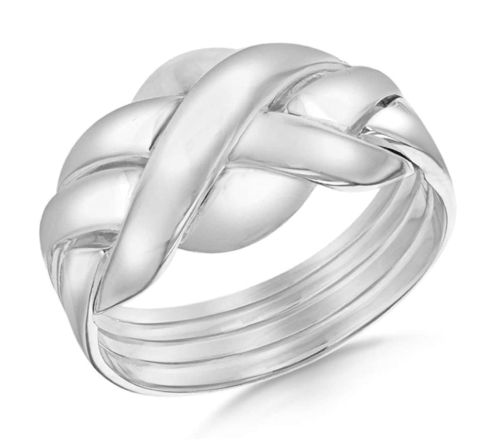 Sterling Silver Braided Four Band Ring - NiaYou Jewellery