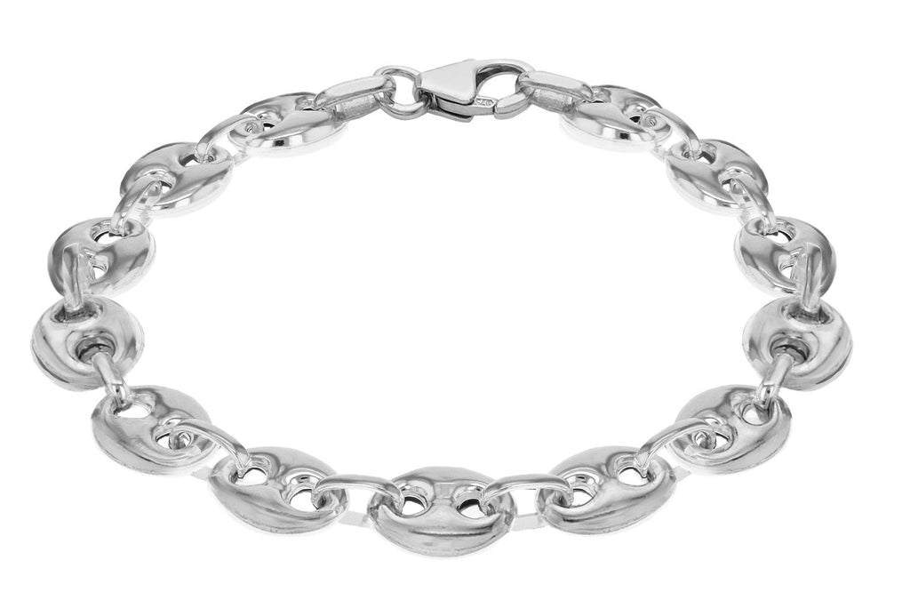 Sterling Silver Coffe Bean Ladies / Unisex Bracelet 18 cm / 21 cm - NiaYou Jewellery