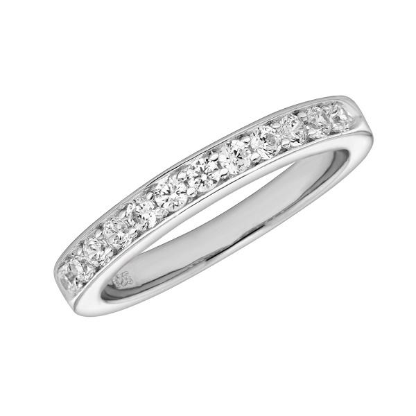 Sterling Silver Cubic Zirconia Half Eternity Ring - NiaYou Jewellery