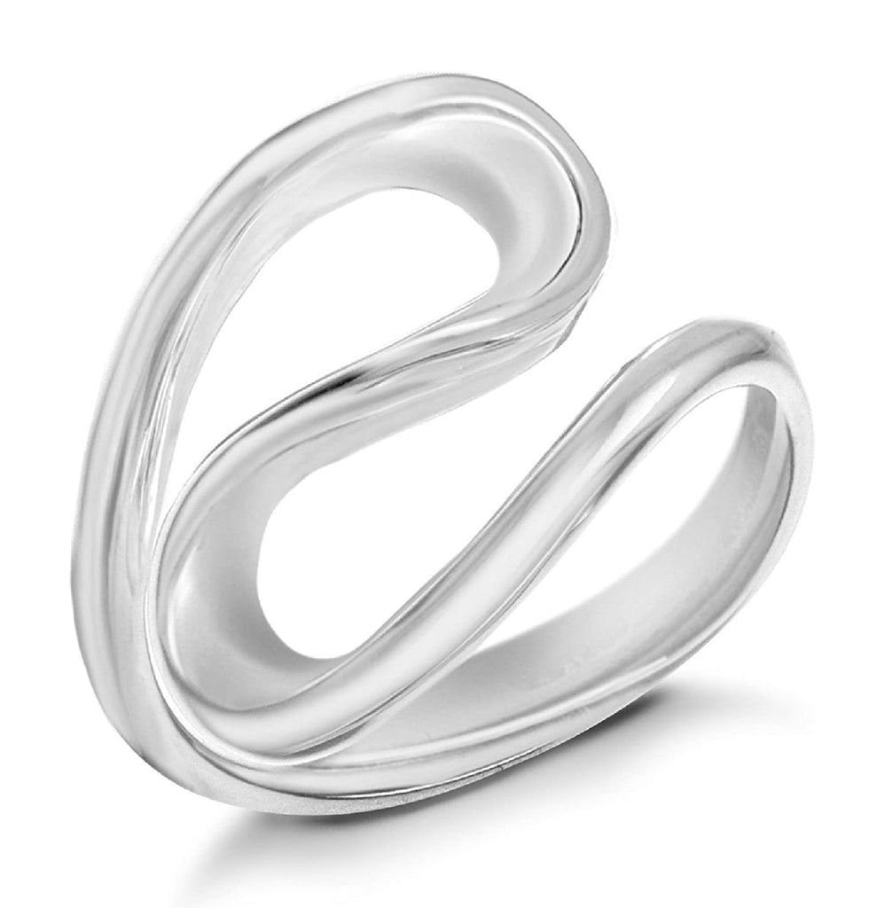 Sterling Silver Double Loop Ladies Ring - NiaYou Jewellery