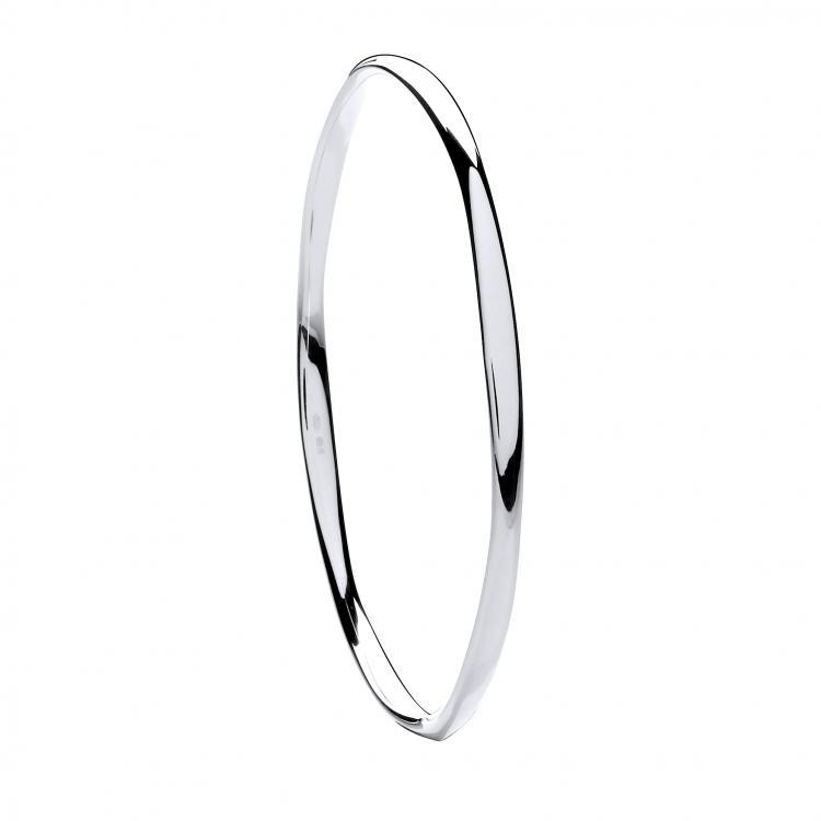 Sterling Silver Faceted Ladies Bangle - NiaYou Jewellery