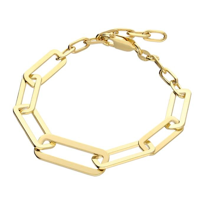 Sterling Silver Gold Plated Chain Link Style Bracelet - NiaYou Jewellery