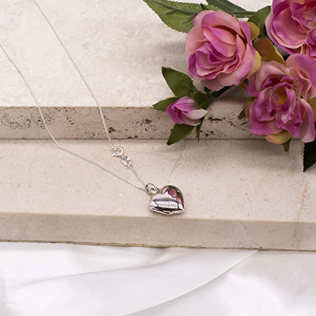 Sterling Silver Heart Locket Pendant on Chain - NiaYou Jewellery