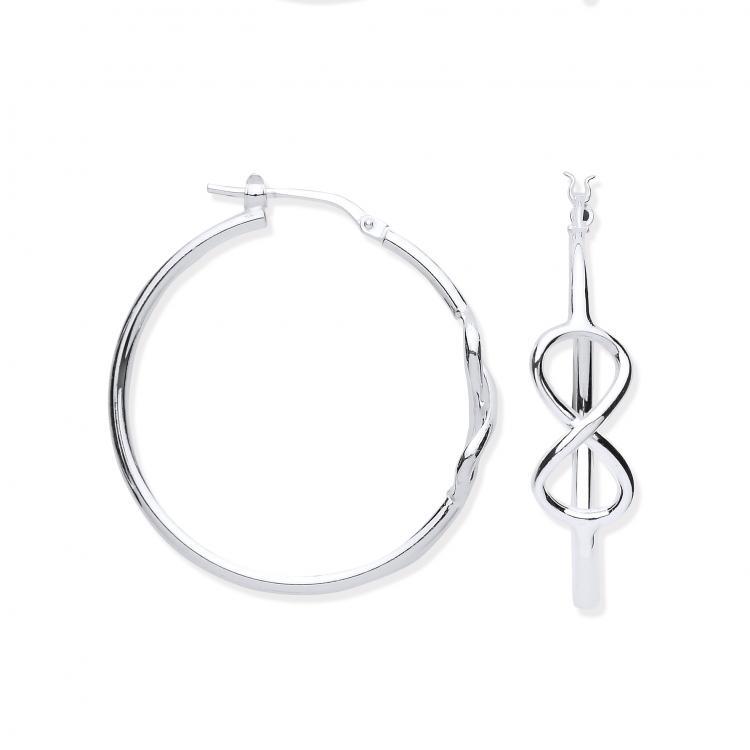 Sterling Silver Infinity Hoop Earrings - NiaYou Jewellery