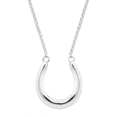 Sterling Silver Lucky Horseshoe Pendant Necklace - NiaYou Jewellery