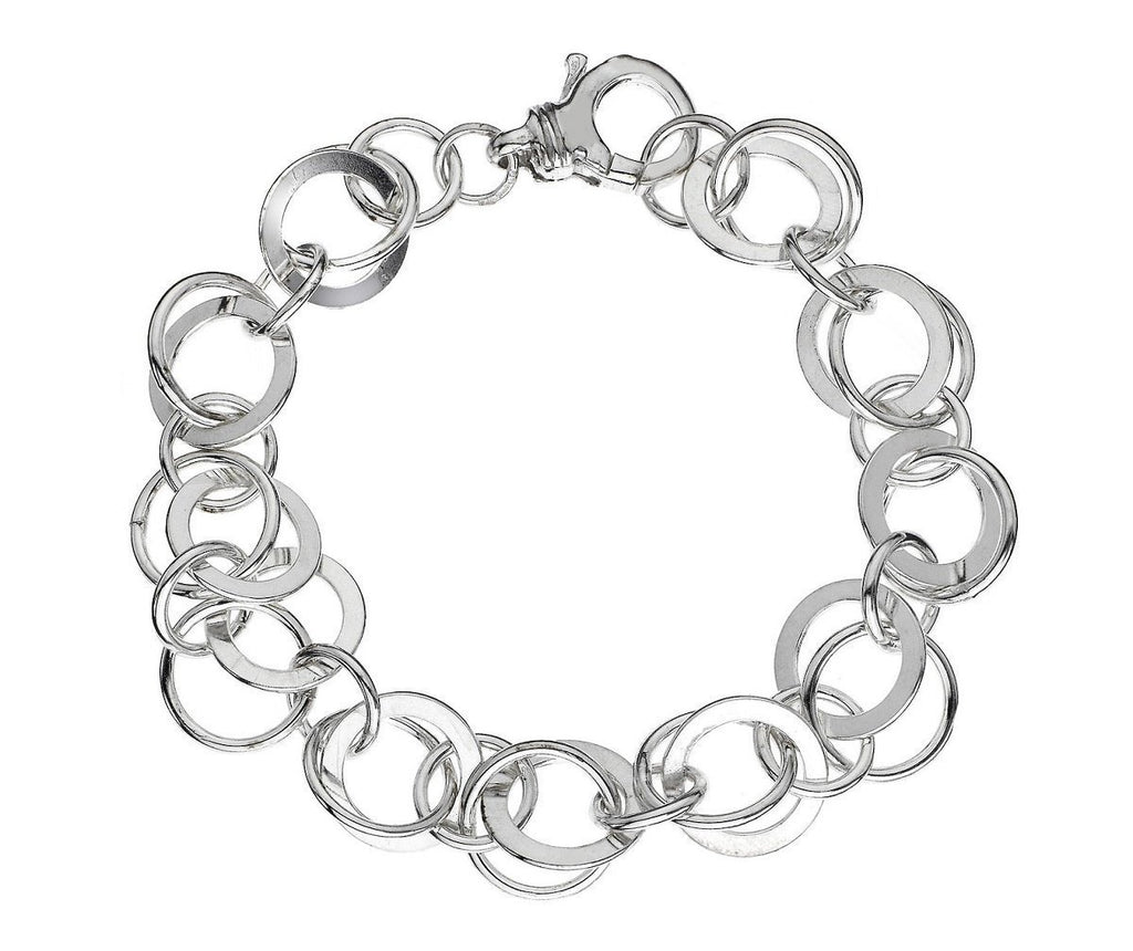 Sterling Silver Multi Circle Ladies Bracelet - NiaYou Jewellery