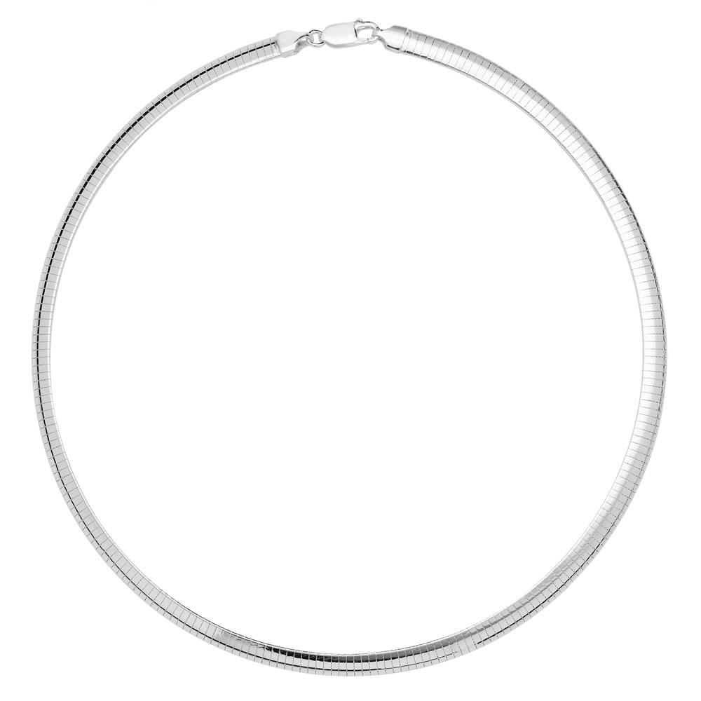 Sterling Silver Omega Necklace 43cm - NiaYou Jewellery
