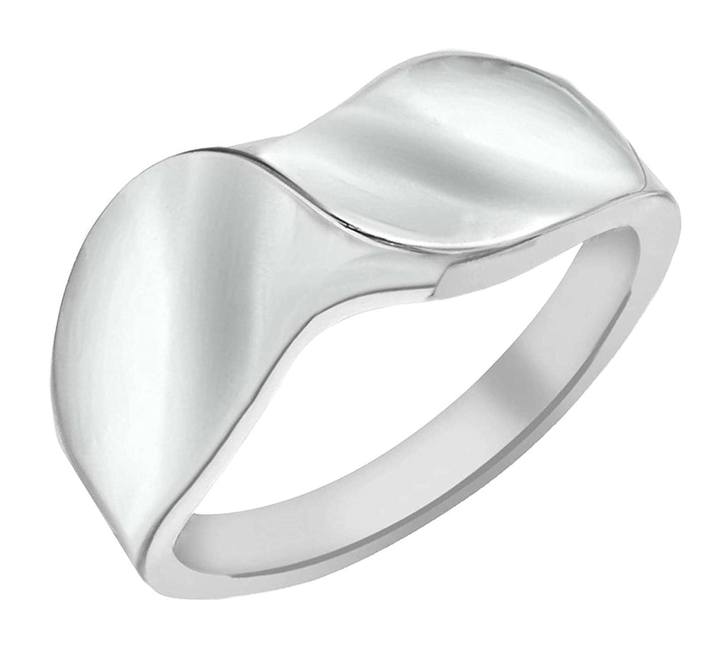 Sterling Silver Organic Double Wave Band Ring - NiaYou Jewellery