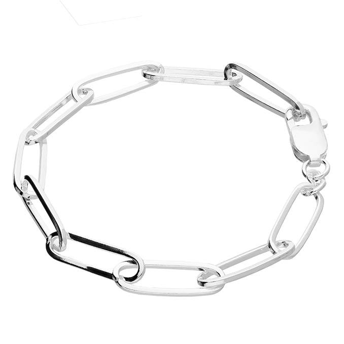 Sterling Silver Paperclip Chain Bracelet - NiaYou Jewellery
