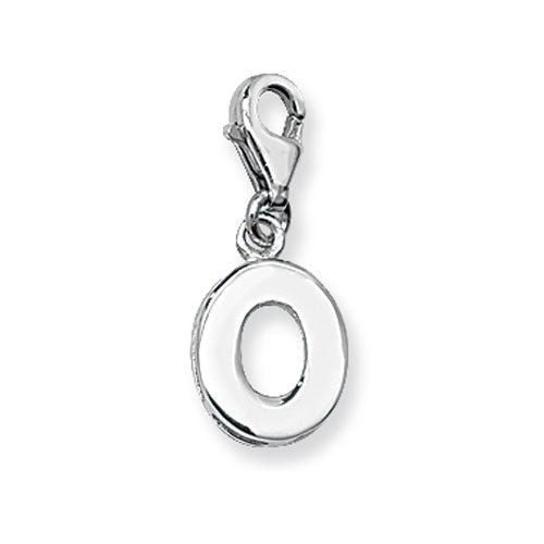 Sterling Silver Plain Initial Charm with Clasp - A to Z - NiaYou Jewellery