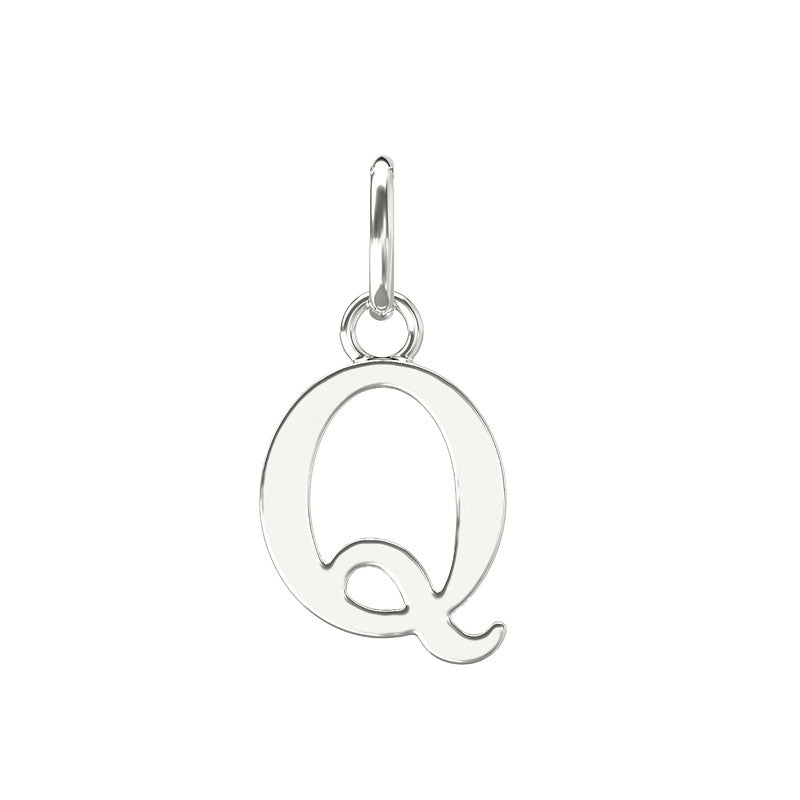 Sterling Silver Plain Initial Pendant - A to Z - NiaYou Jewellery
