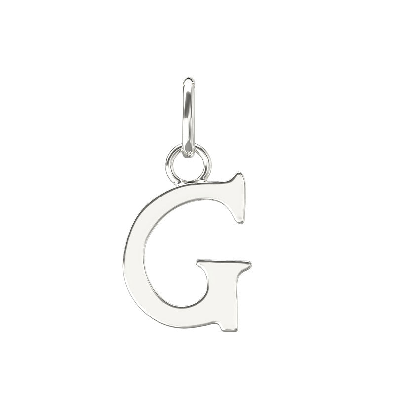 Sterling Silver Plain Initial Pendant - A to Z - NiaYou Jewellery