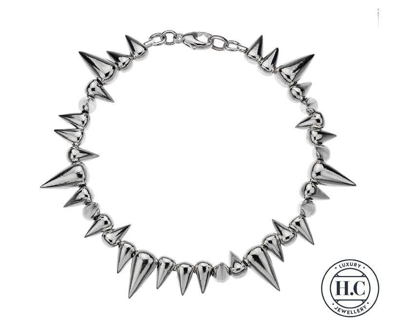 Sterling Silver Punk Rock Spike Bracelet - NiaYou Jewellery