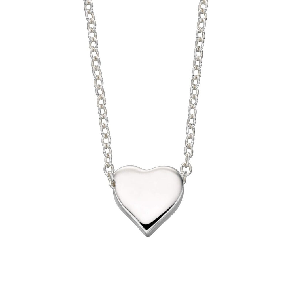 Sterling Silver Single Heart Necklace - Free Engraving - NiaYou Jewellery