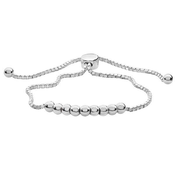 Sterling Silver String of Beads Sliding Bracelet - NiaYou Jewellery