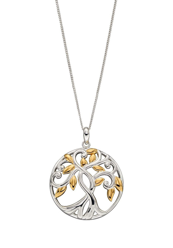 Sterling Silver Tree Of Life Gold Plate Pendant Necklace - NiaYou Jewellery