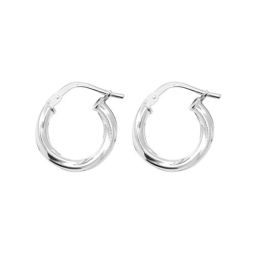 Sterling Silver Twisted Hoop Earrings 10 MM - NiaYou Jewellery