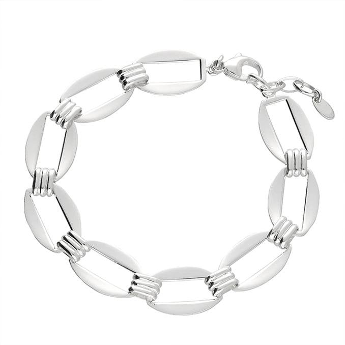 Sterling Silver Venice Link Bracelet with Extender - NiaYou Jewellery