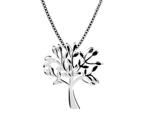 Tree of Life Olive Leaf Silver 925 Pendant Necklace - NiaYou Jewellery